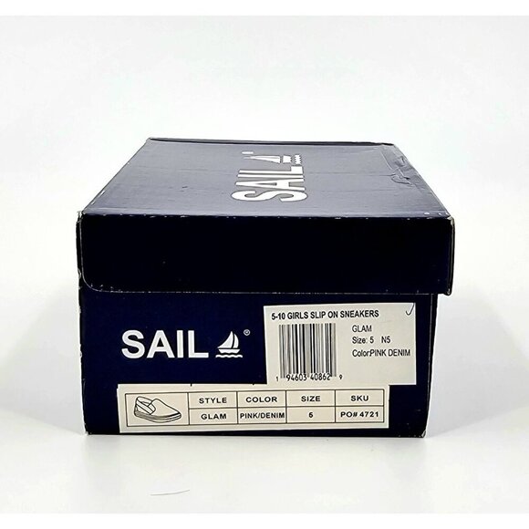 Sail Girl's Slip on Light-Weight Walking Sneakers Pink Toddler Size 5 Shoes - Picture 12 of 15